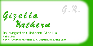 gizella mathern business card
